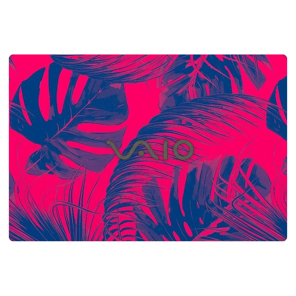 Sony VAIO SVF152 laptop skin - Vibrant Neon Pink Foliage