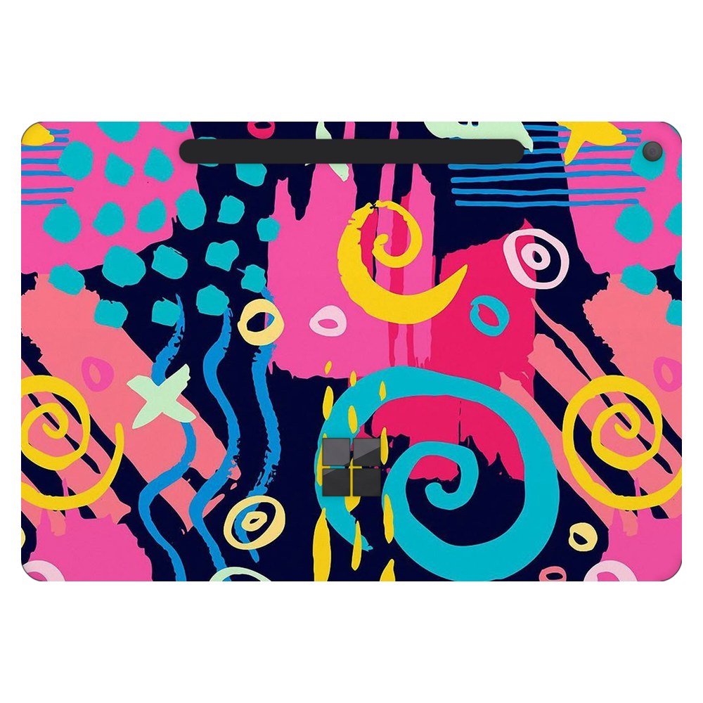 Microsoft Surface Pro 12-inch (Model 2110) laptop skin - Geometric Neon Graphic