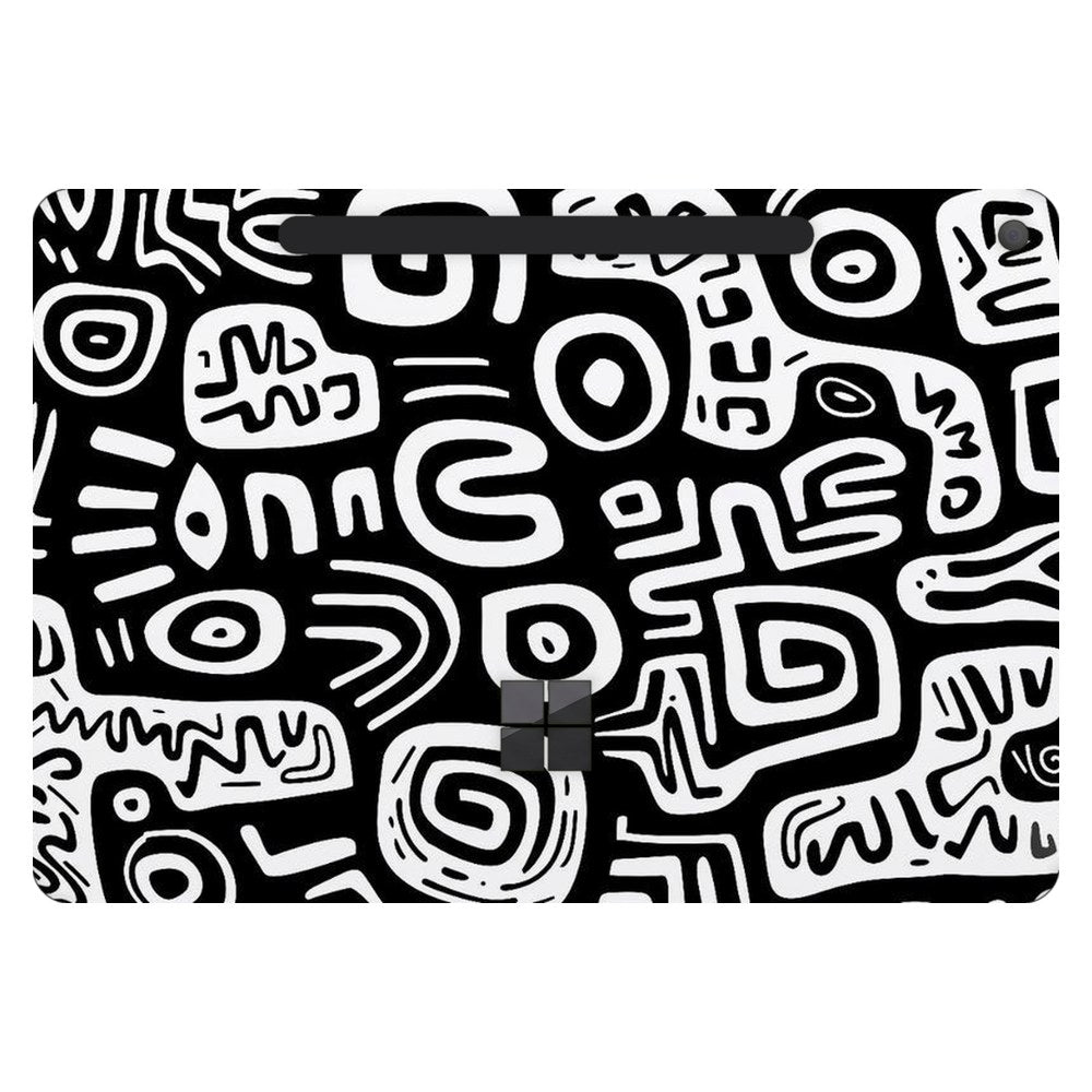 Microsoft Surface Pro 12-inch (Model 2110) laptop skin - Monochrome Primitive Art