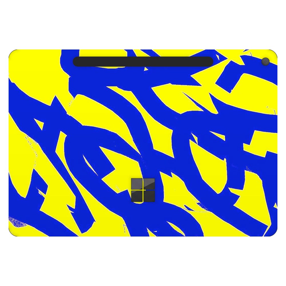 Microsoft Surface Pro 12-inch (Model 2110) laptop skin - Yellow Abstract Flow