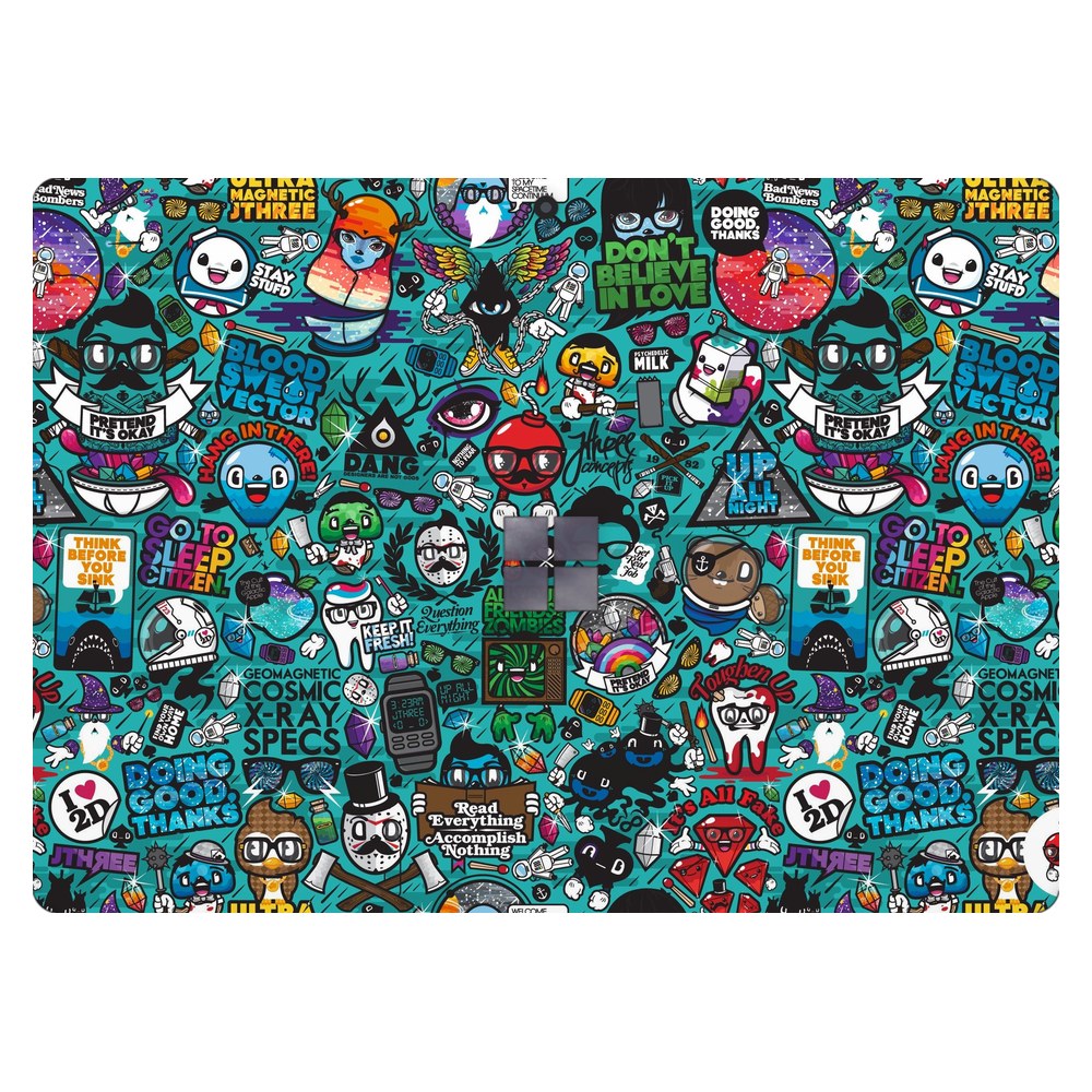 Microsoft Surface Pro X laptop skin - Blue Sketch
