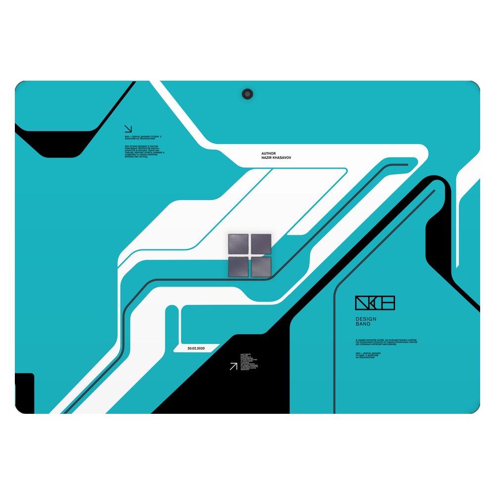 Microsoft Surface Pro X laptop skin - Cyber Blue