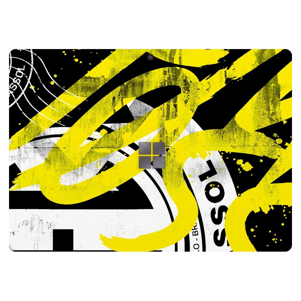 Microsoft Surface Pro X laptop skin - Distressed Yellow Textures
