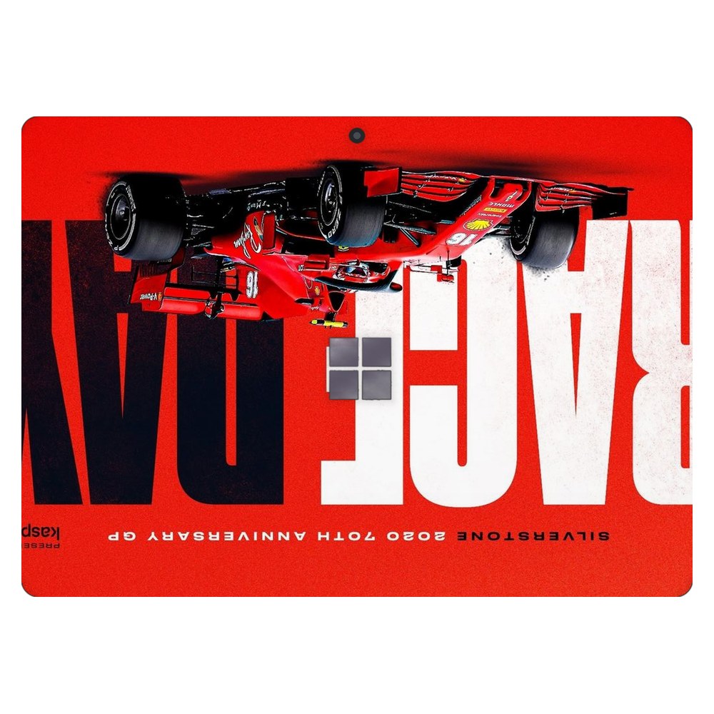 Microsoft Surface Pro 11th Edition (Model 2076) laptop skin - Ferrari Racing Graphic Red