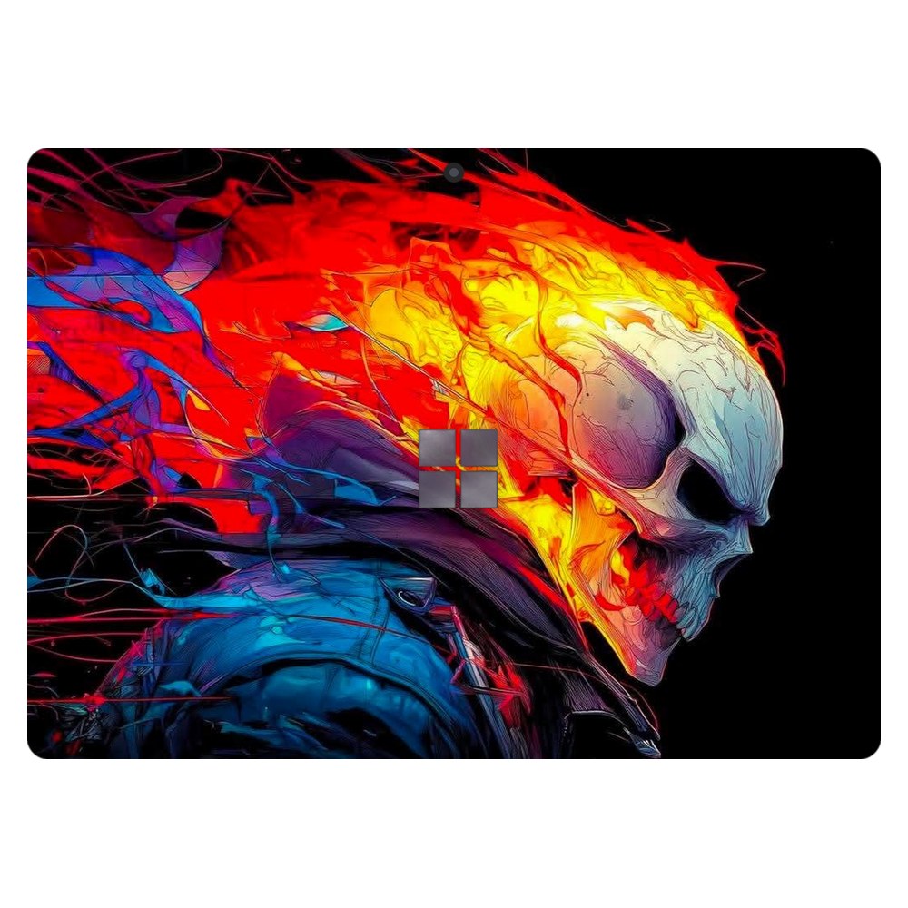 Microsoft Surface Pro 7 (Model 1866) laptop skin - Ghost Rider Inferno