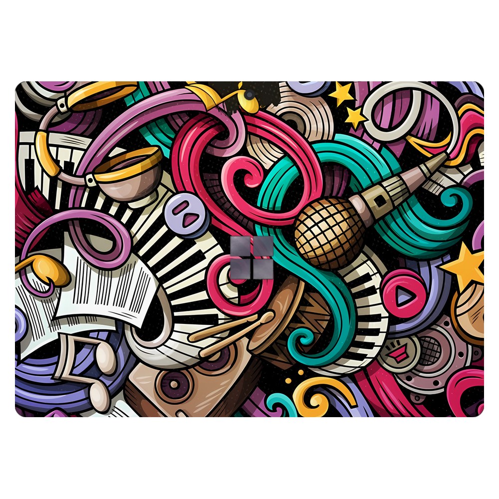 Microsoft Surface Pro 6 (Model 1796) laptop skin - Music Doodle