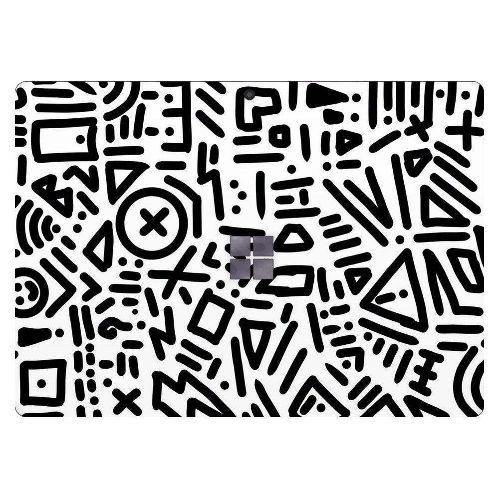 Microsoft Surface Pro X laptop skin - Playful Doodle Elements