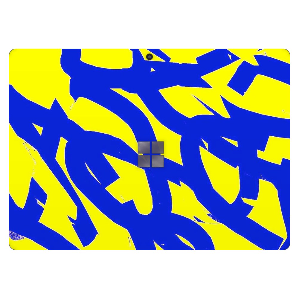 Microsoft Surface Pro 6 (Model 1796) laptop skin - Yellow Abstract Flow