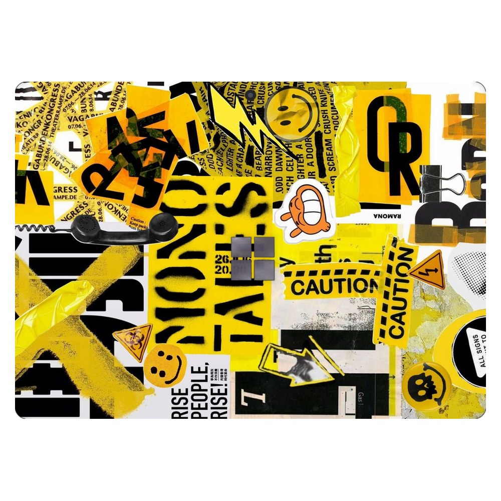 Microsoft Surface Pro 6 (Model 1796) laptop skin - Yellow Alert