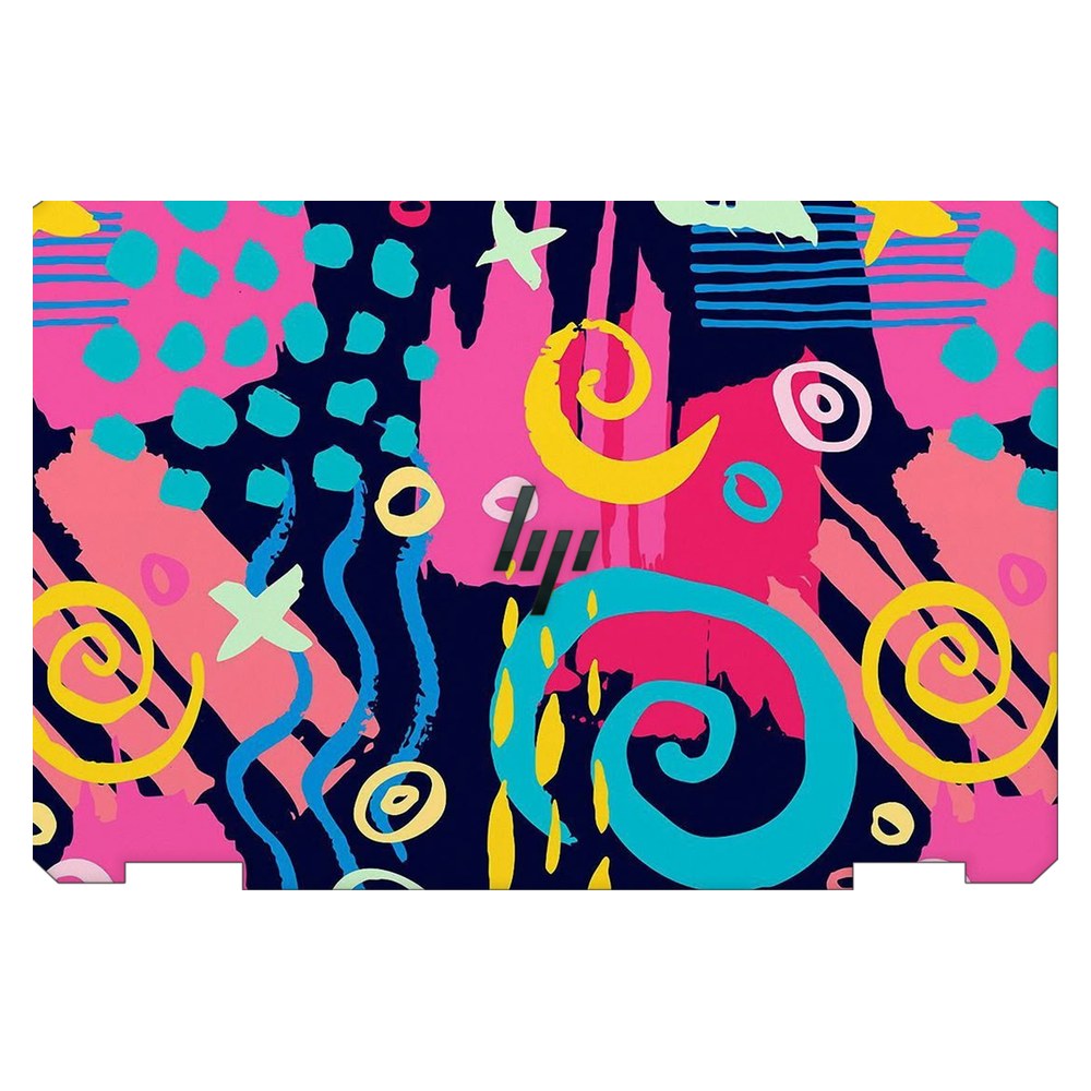 Hp Spectre x360 13T-AW200 laptop skin - Geometric Neon Graphic