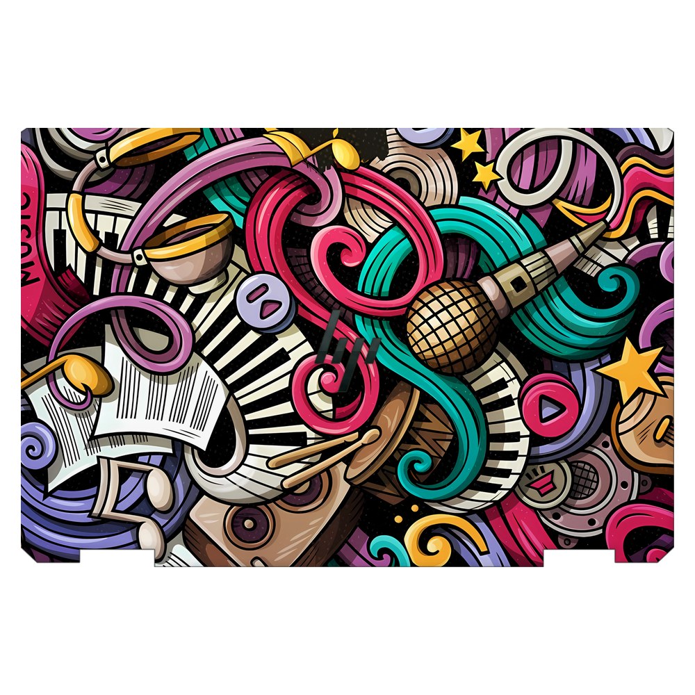 Hp Spectre x360 13T-AW200 laptop skin - Music Doodle