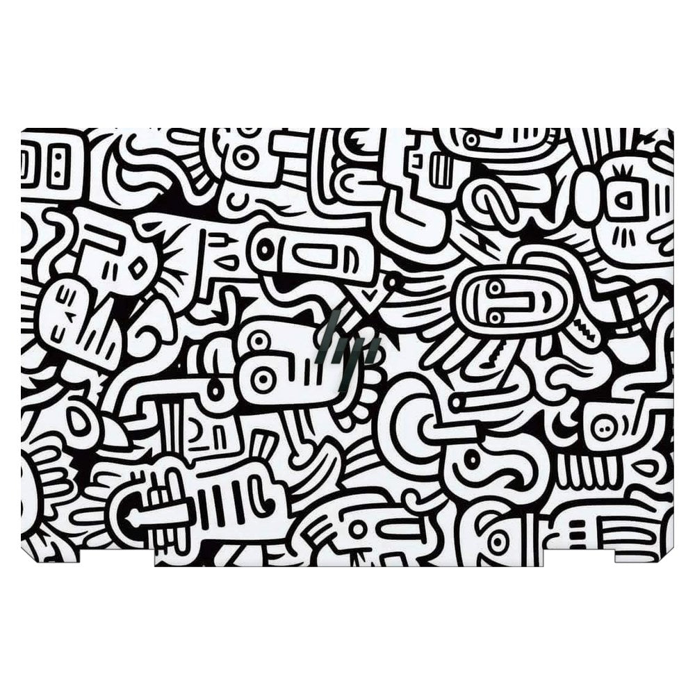 Hp Spectre x360 13T-AW200 laptop skin - Whimsical Black and White