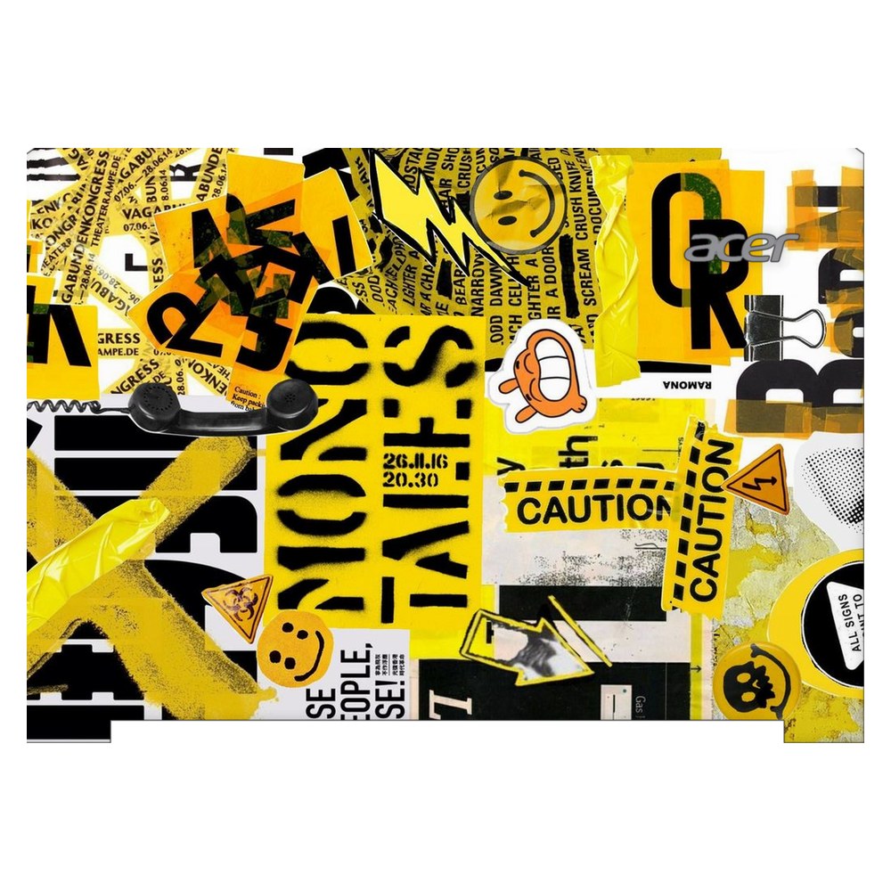 ACER TravelMate B3 TMB311-31 laptop skin - Yellow Alert