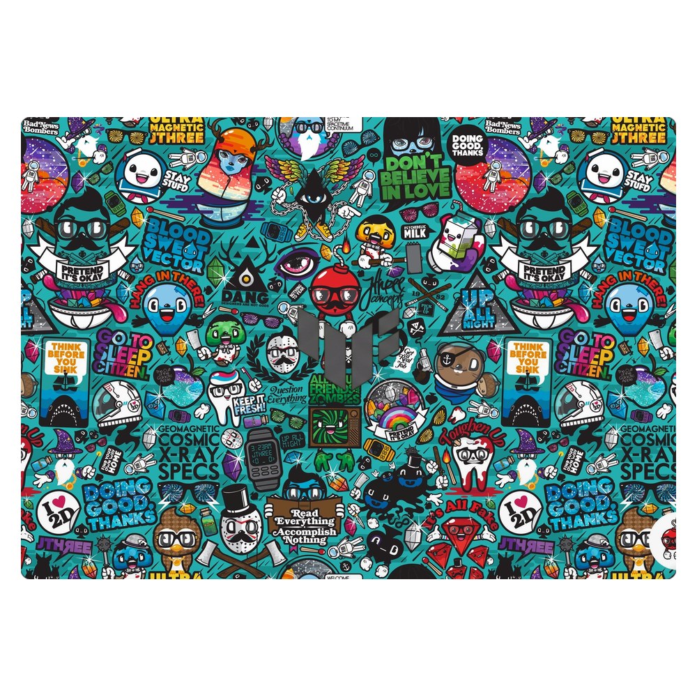 ASUS TUF Gaming A16 FA608UH laptop skin - Blue Sketch
