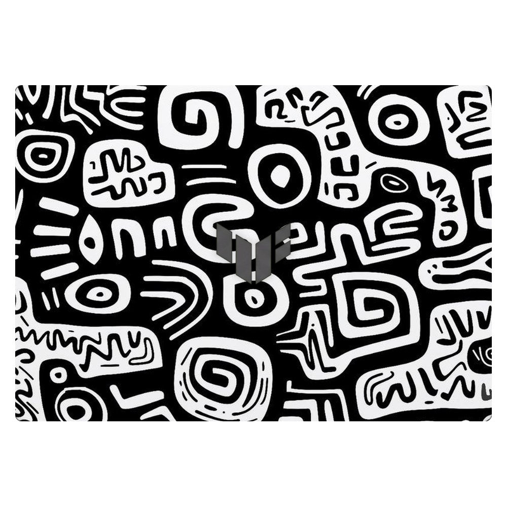 ASUS TUF Gaming A16 FA608UH laptop skin - Monochrome Primitive Art