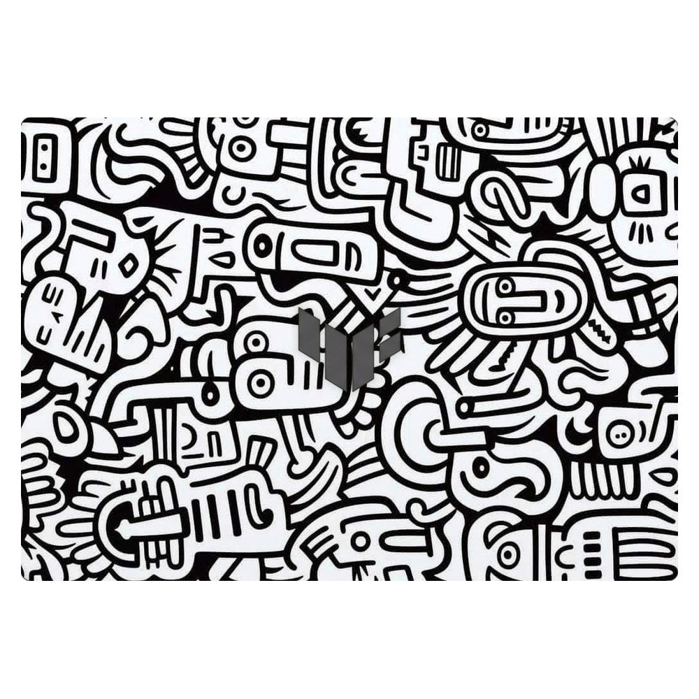 ASUS TUF Gaming A16 FA608UH laptop skin - Whimsical Black and White
