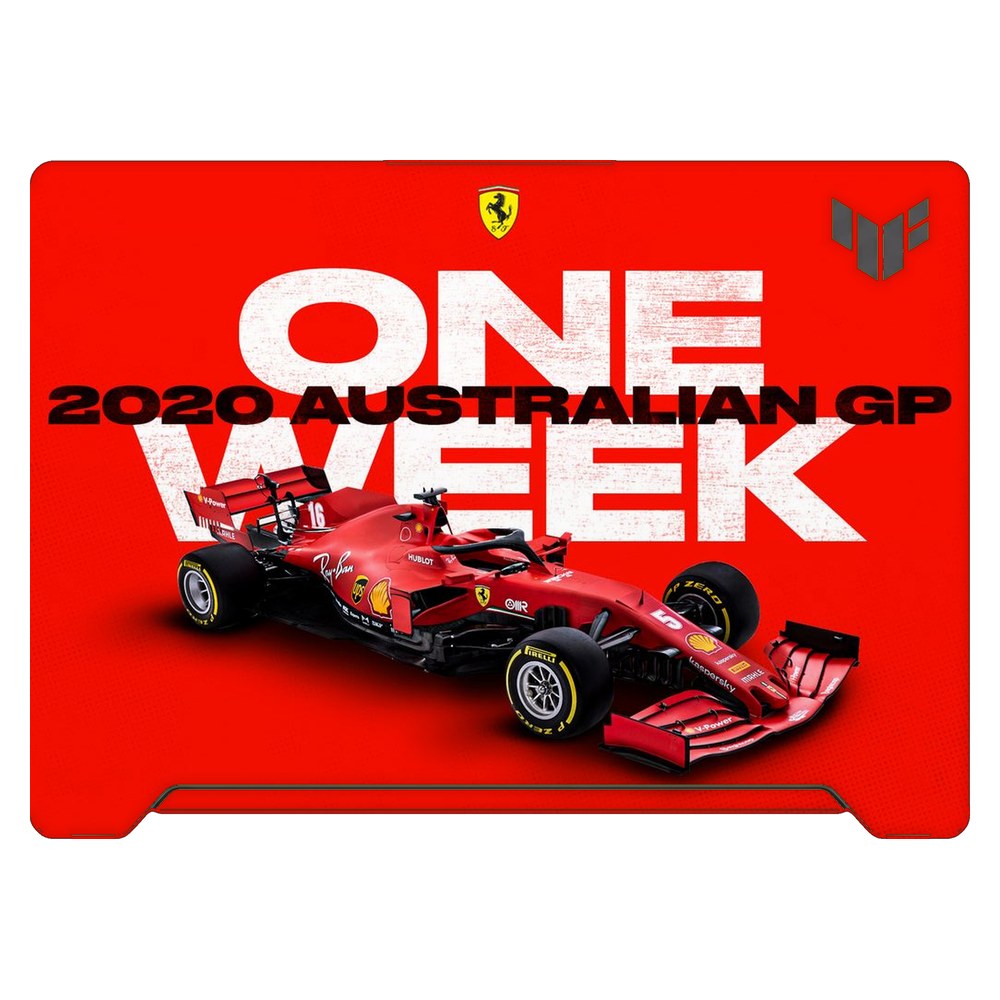 ASUS TUF Dash F15 FX517Z 2022 laptop skin - Melbourne GP Ferrari Countdown