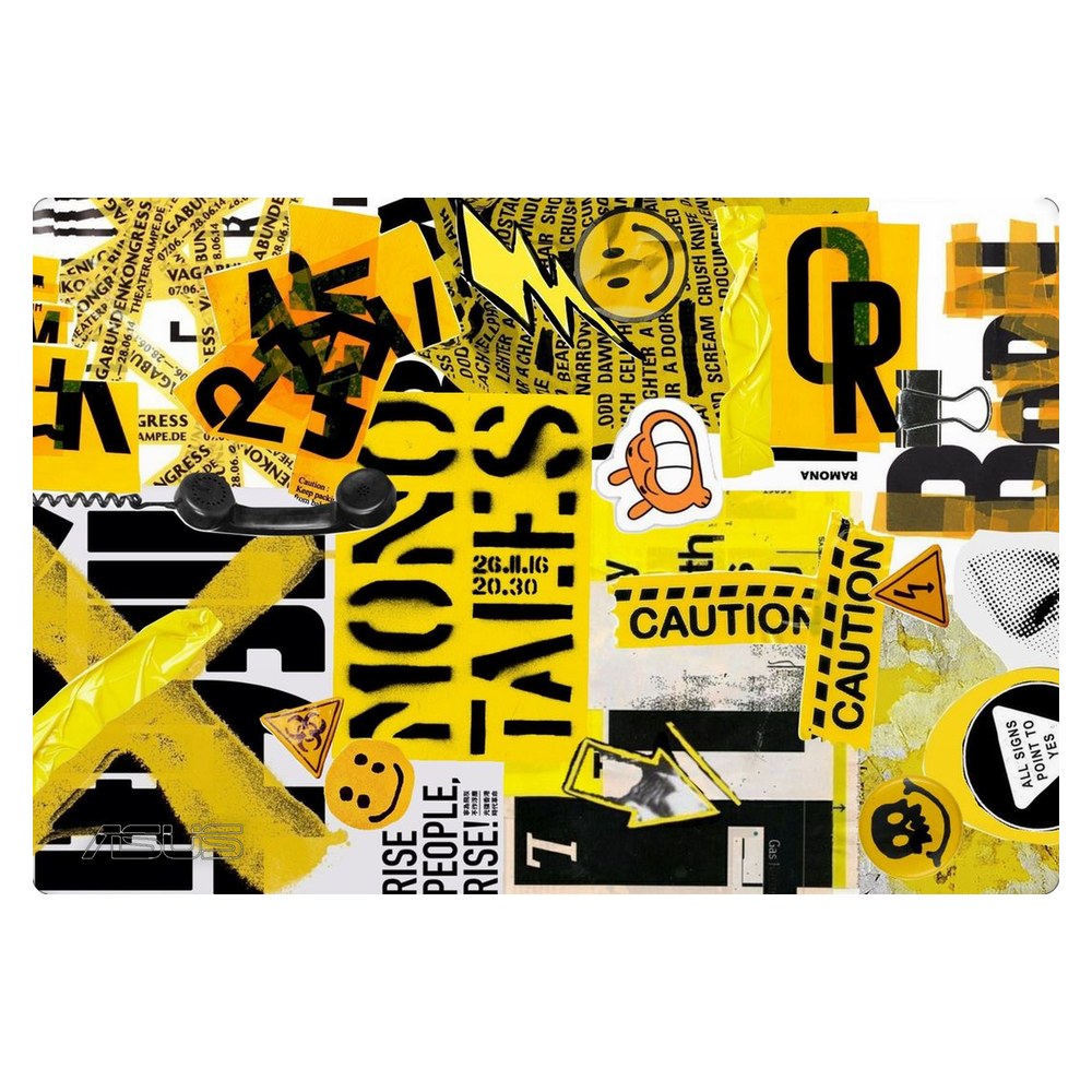 ASUS ZenBook 14 UX3402 laptop skin - Yellow Alert