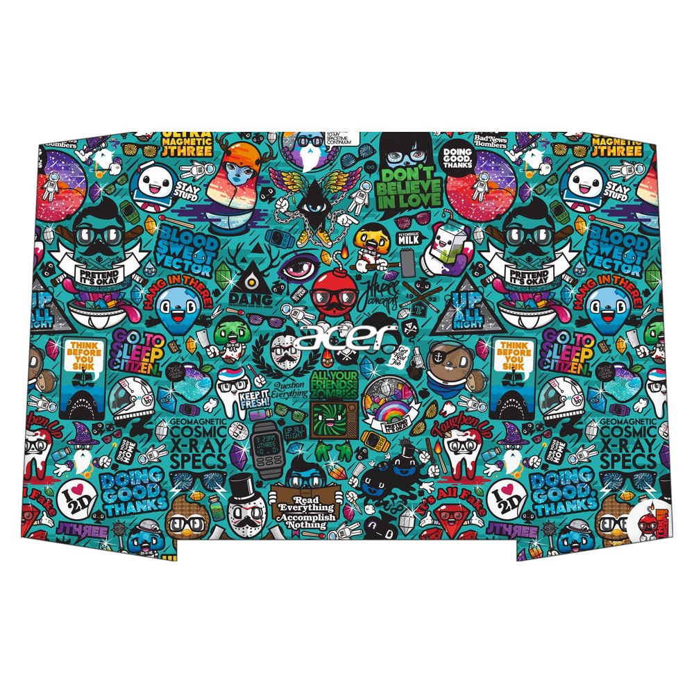 ACER Aspire VX 15 laptop skin - Blue Sketch