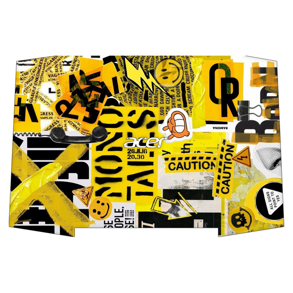 ACER Aspire VX 15 laptop skin - Yellow Alert