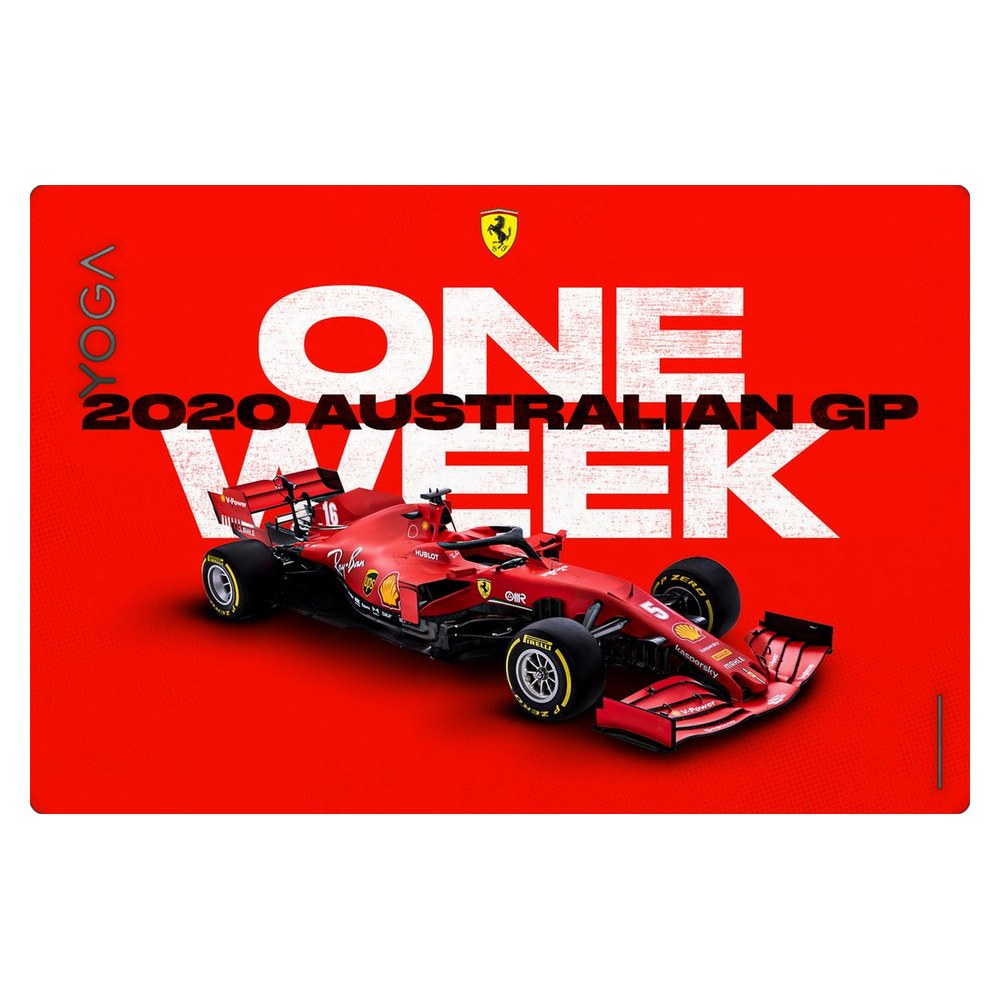 Lenovo Yoga Book 9 13IRU8 laptop skin - Melbourne GP Ferrari Countdown
