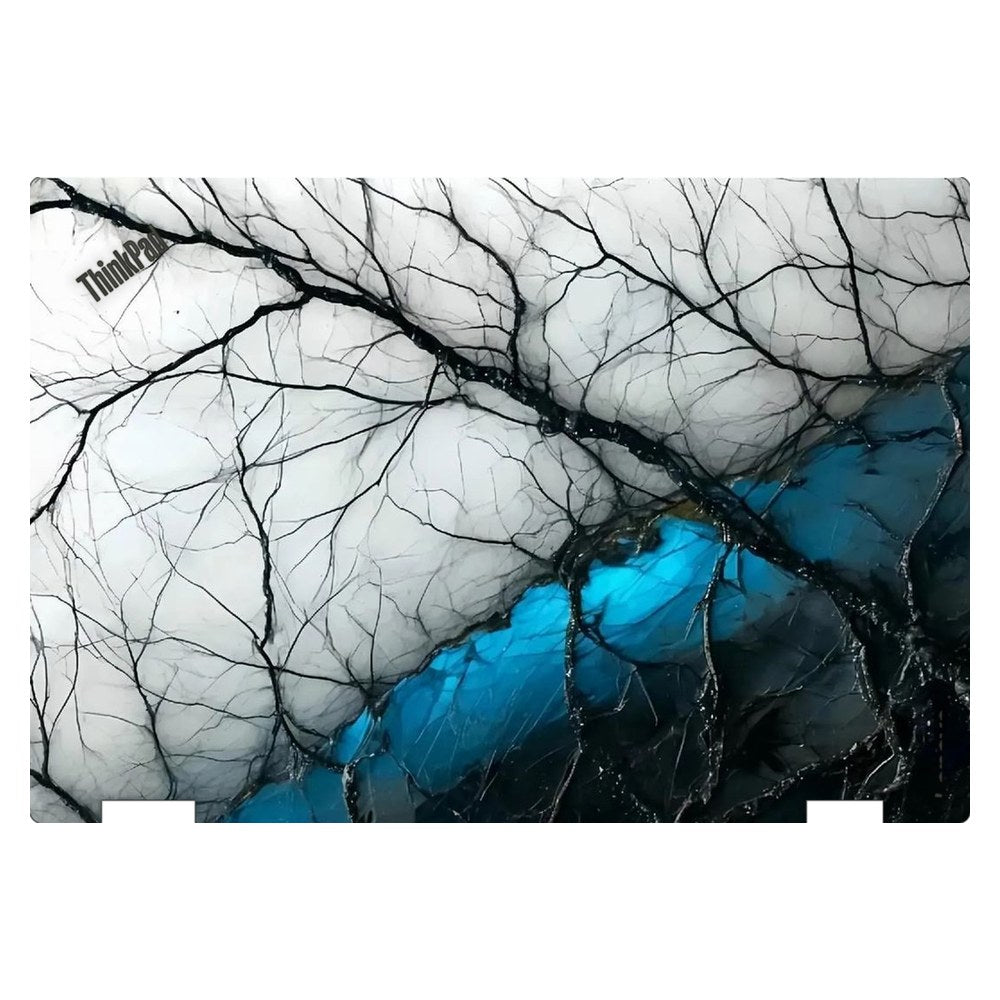 Lenovo ThinkPad Yoga 370 laptop skin - Blue Ice Fractal