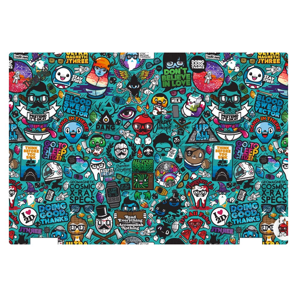 Lenovo ThinkPad Yoga 370 laptop skin - Blue Sketch