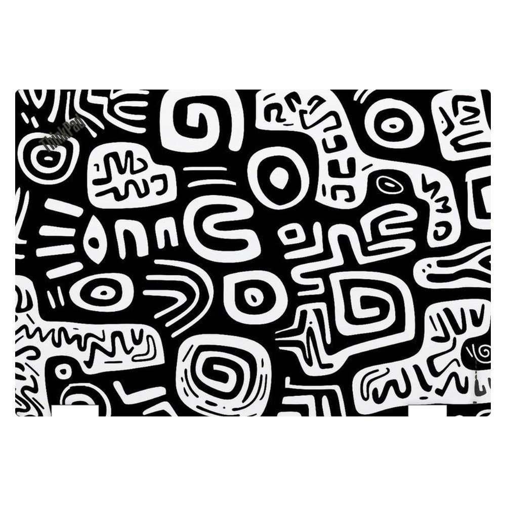 Lenovo ThinkPad Yoga 370 laptop skin - Monochrome Primitive Art