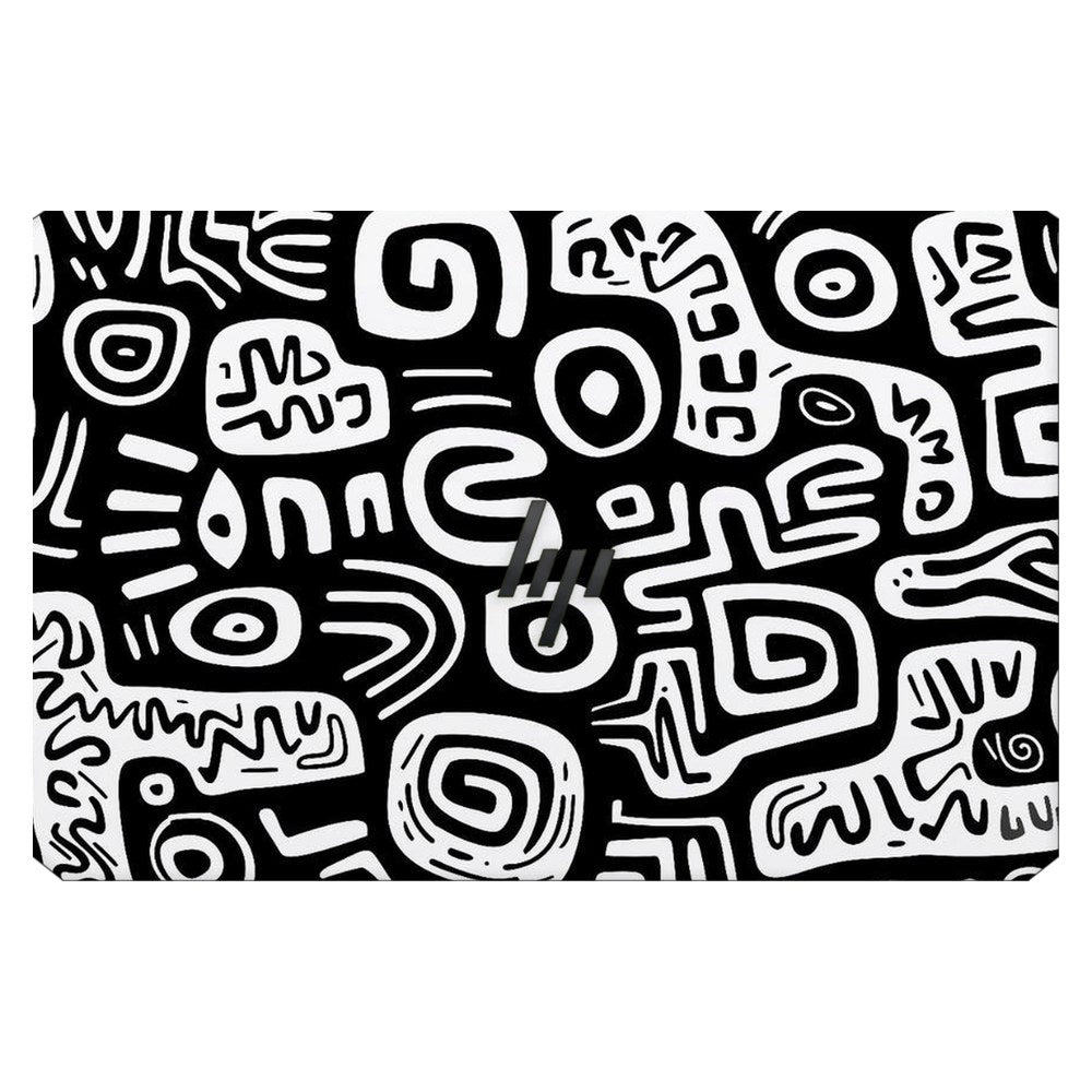 Hp ZBook 15 G5 laptop skin - Monochrome Primitive Art