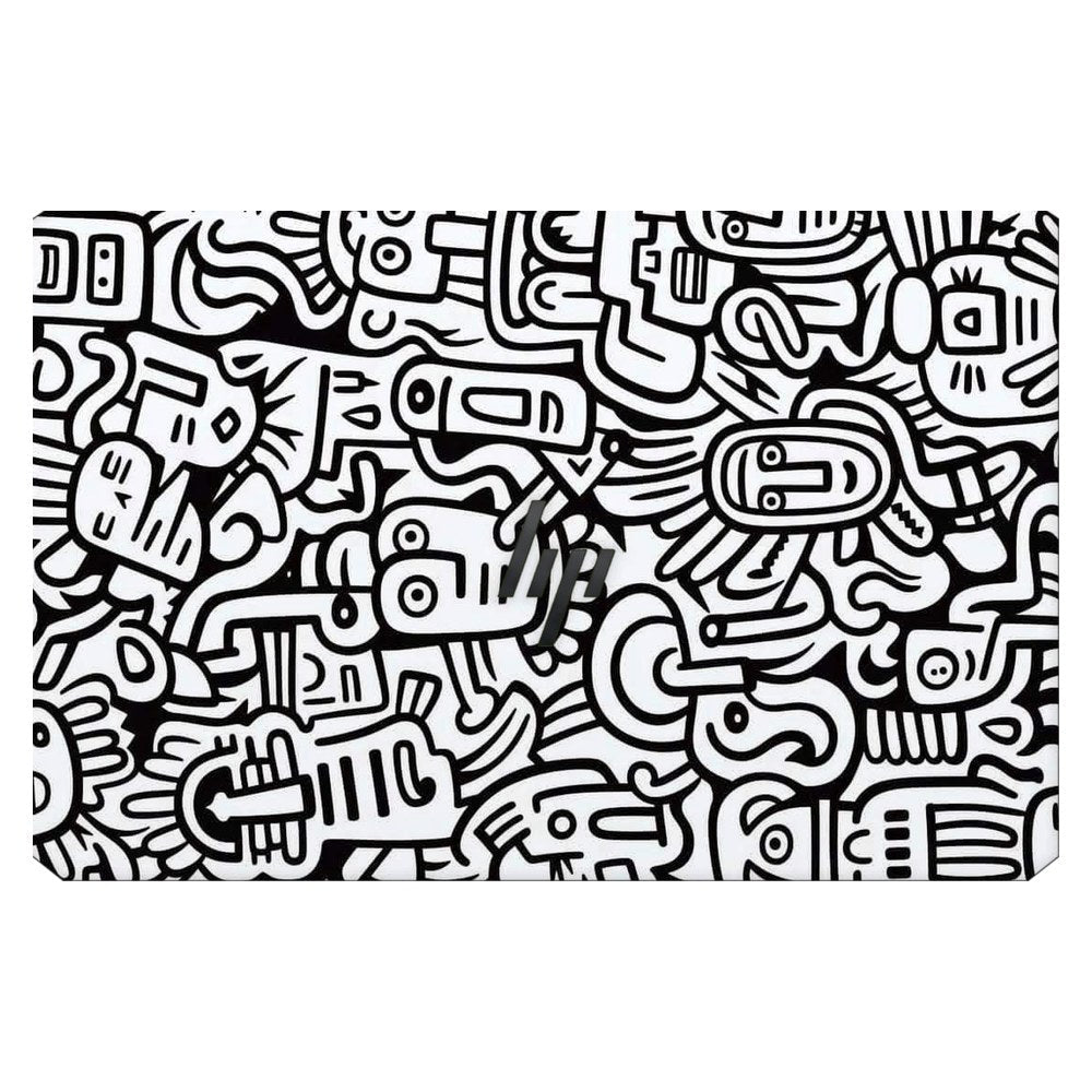 Hp ZBook 15 G5 laptop skin - Whimsical Black and White