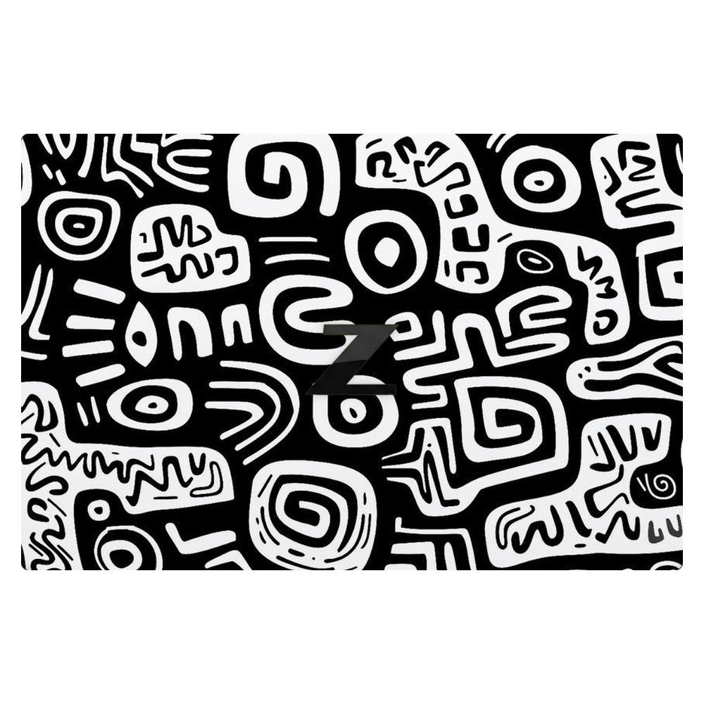 Hp ZBook Firefly 14 G7 laptop skin - Monochrome Primitive Art