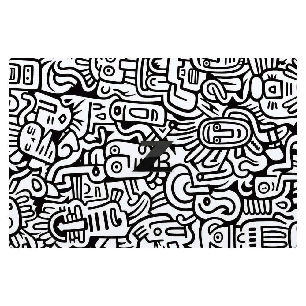 Hp ZBook Firefly 14 G7 laptop skin - Whimsical Black and White