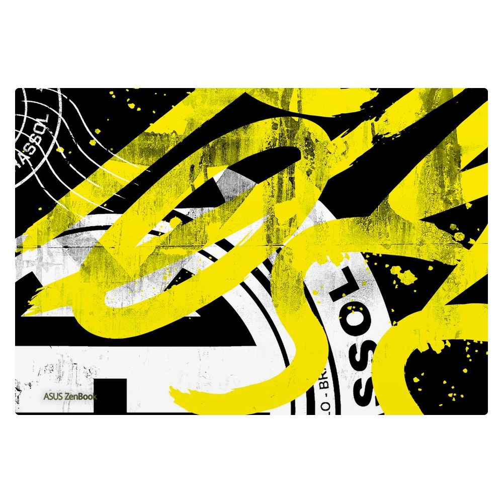 ASUS Zenbook 14 Oled - UX3405CA laptop skin - Distressed Yellow Textures
