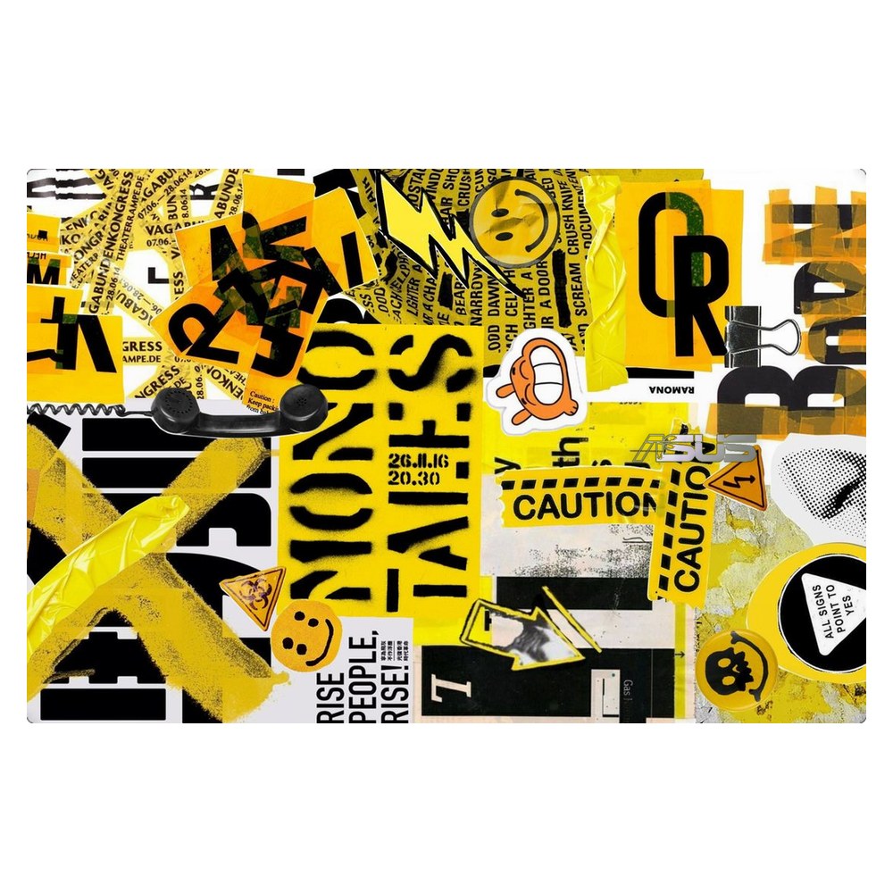 ASUS Zenbook 14 UM425 laptop skin - Yellow Alert