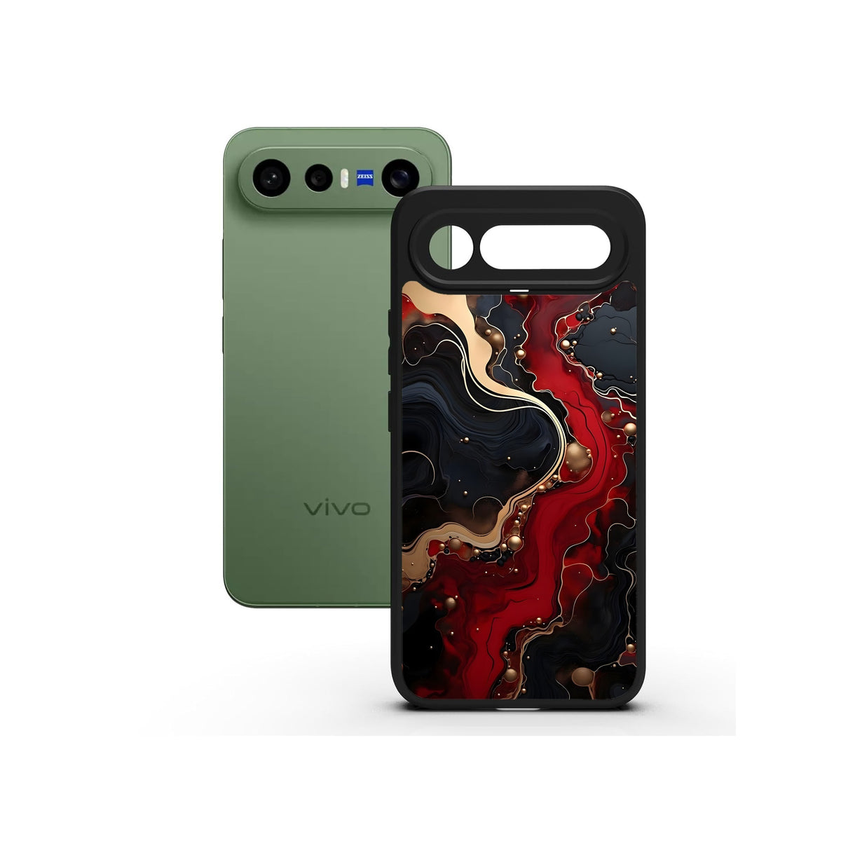 Liquid Garnet printed Doyers case, alternate view