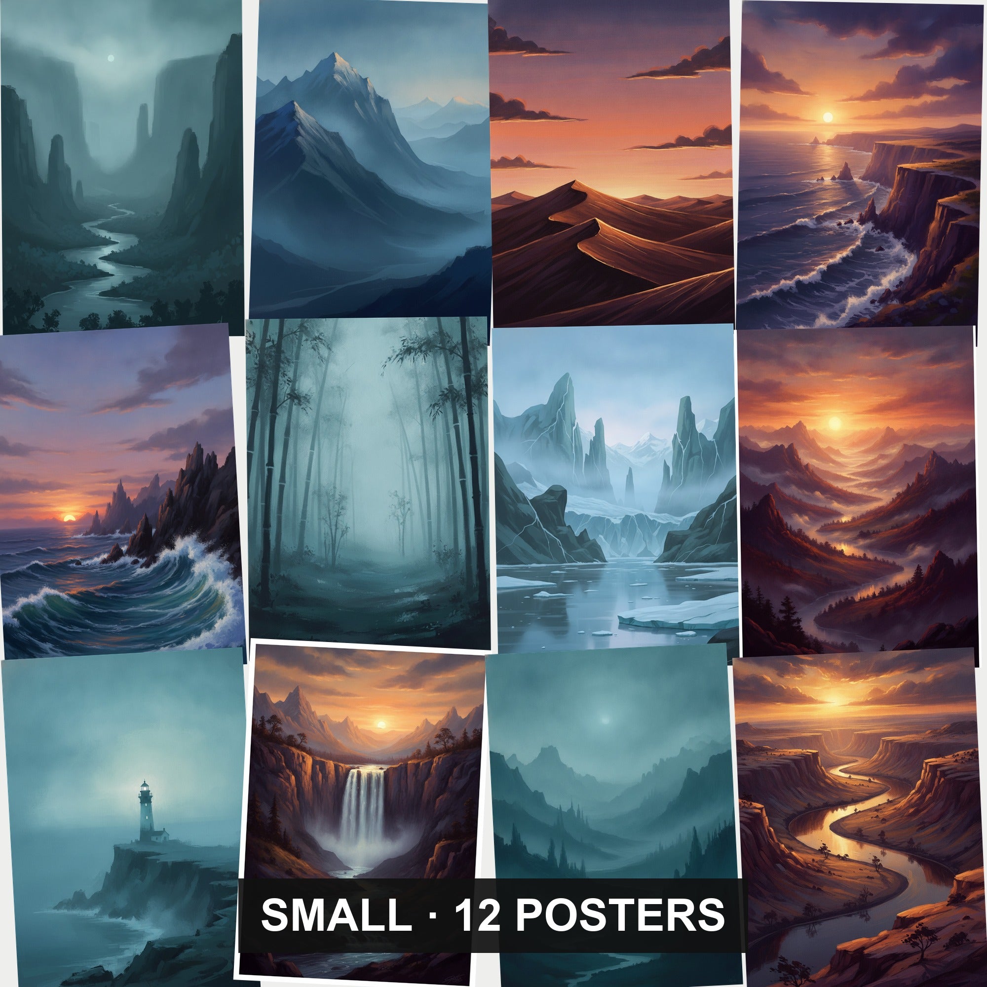 Nature Poster Bundle - 12 posters, every design shown