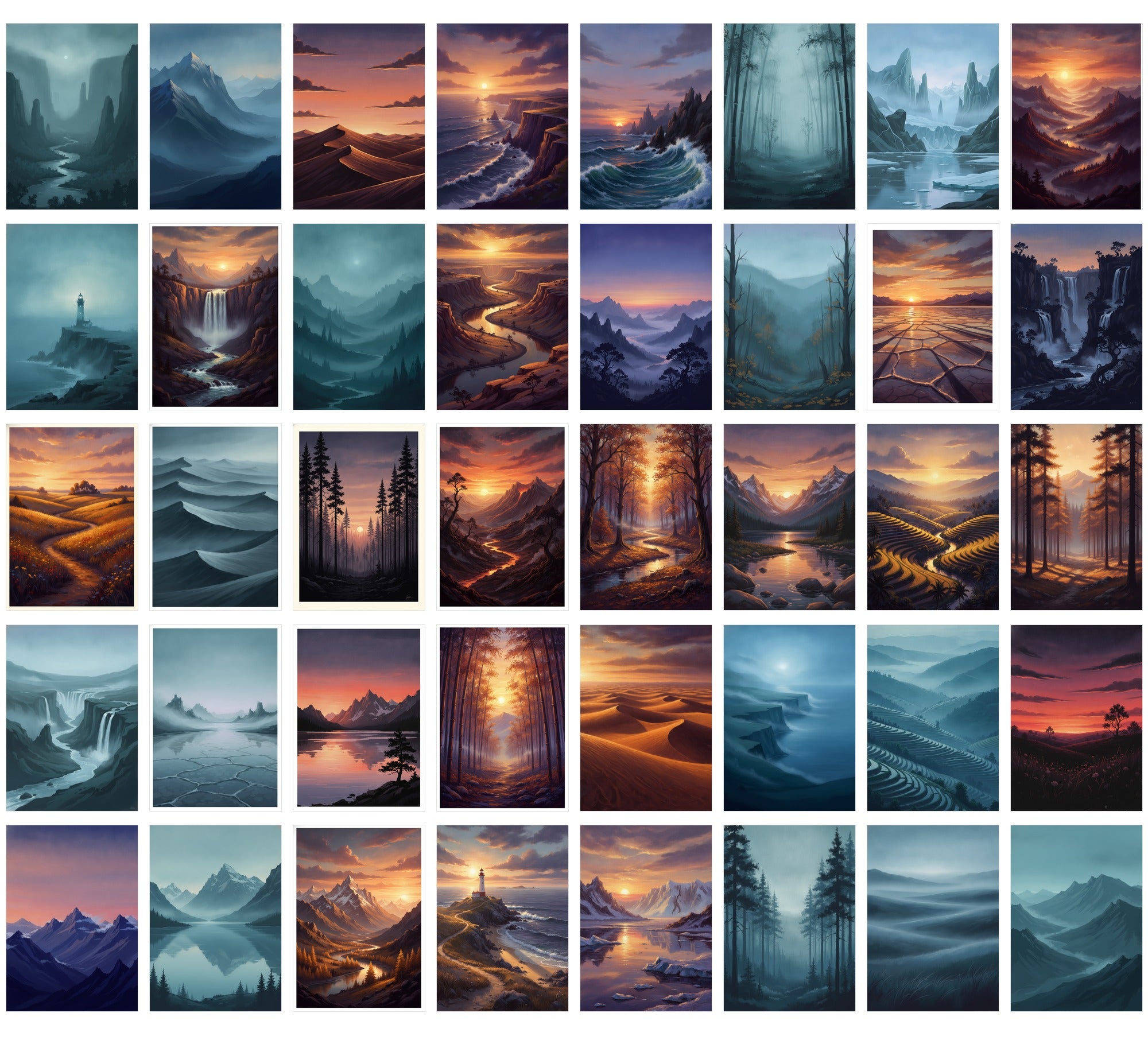 Nature Poster Bundle - numbered list of every sticker included