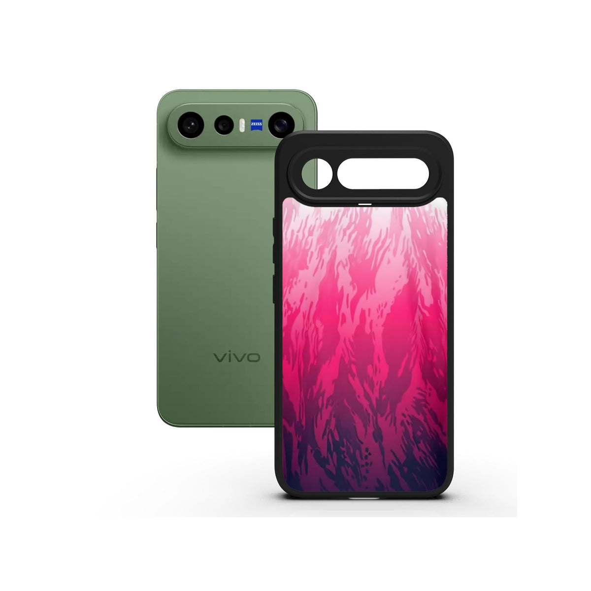 Pink & Purple printed Doyers case, alternate view