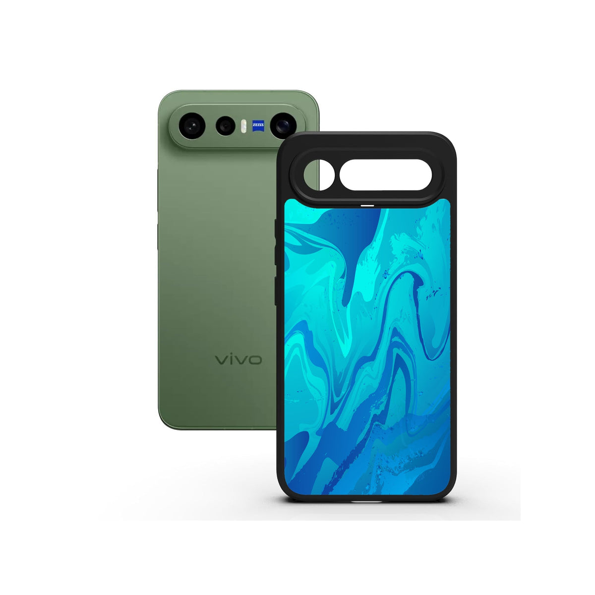 Poseidon Blue printed Doyers case, alternate view