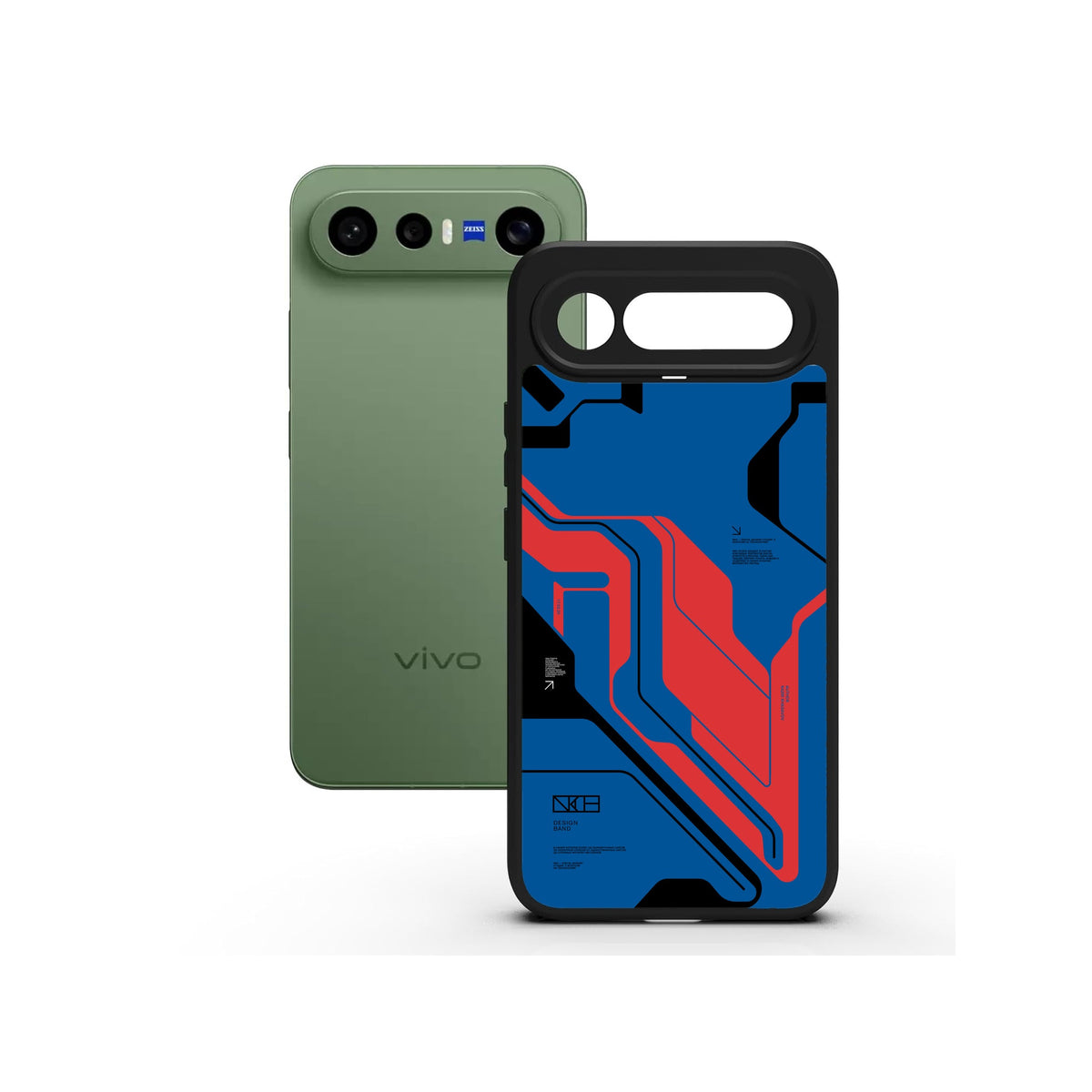 Prime Blue printed Doyers case, alternate view