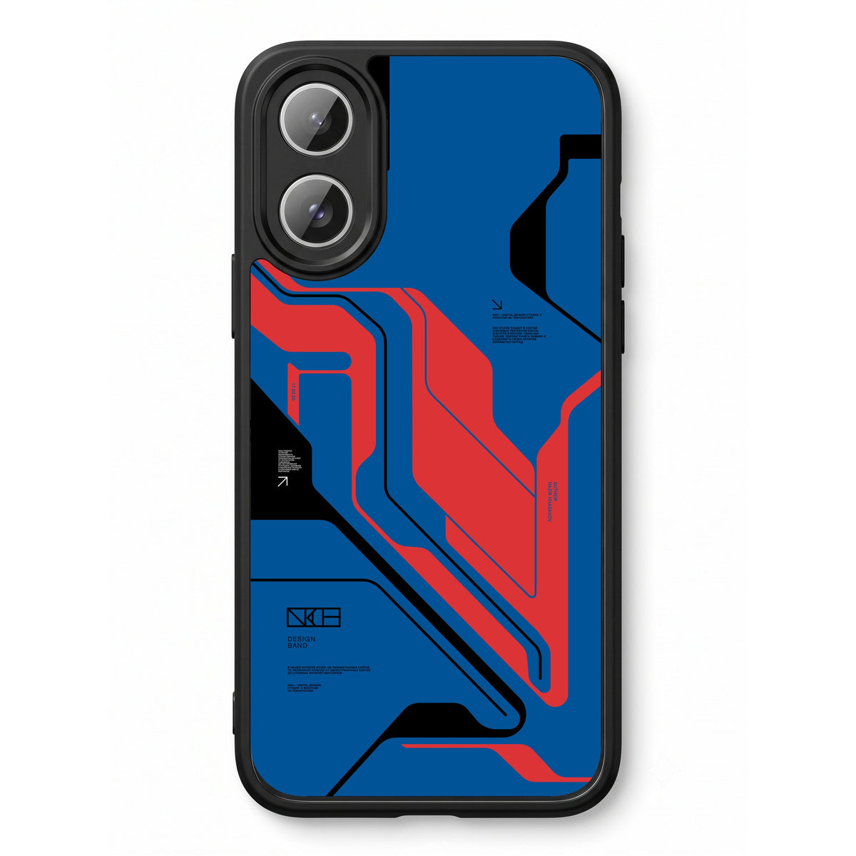 Prime Blue printed Doyers case, alternate view