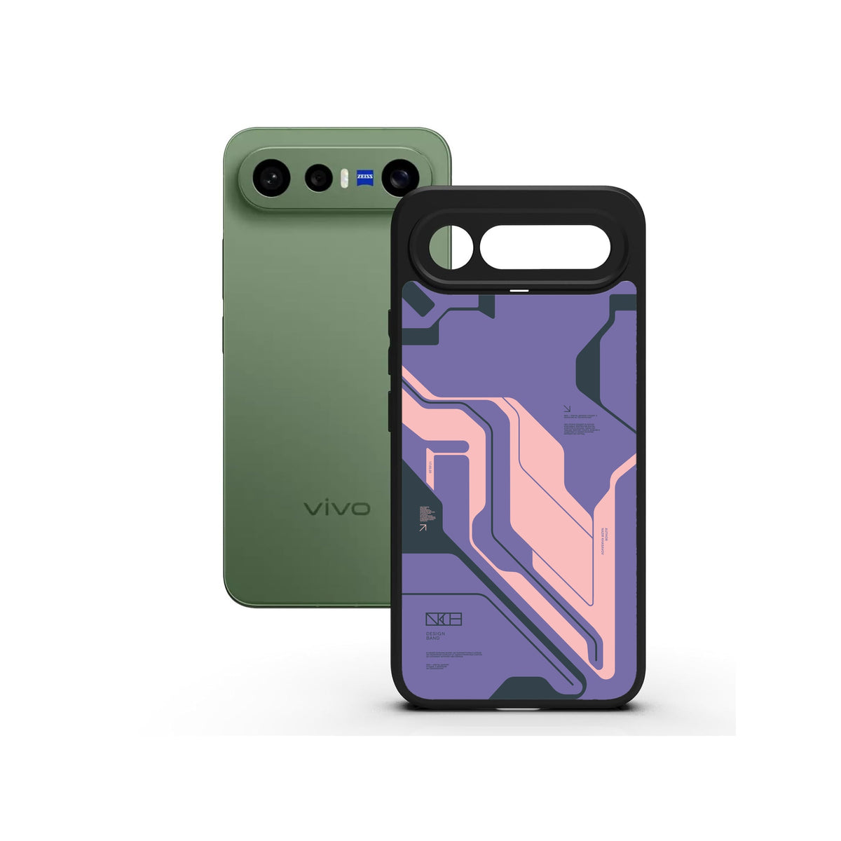 Purple Cyberpunk printed Doyers case, alternate view