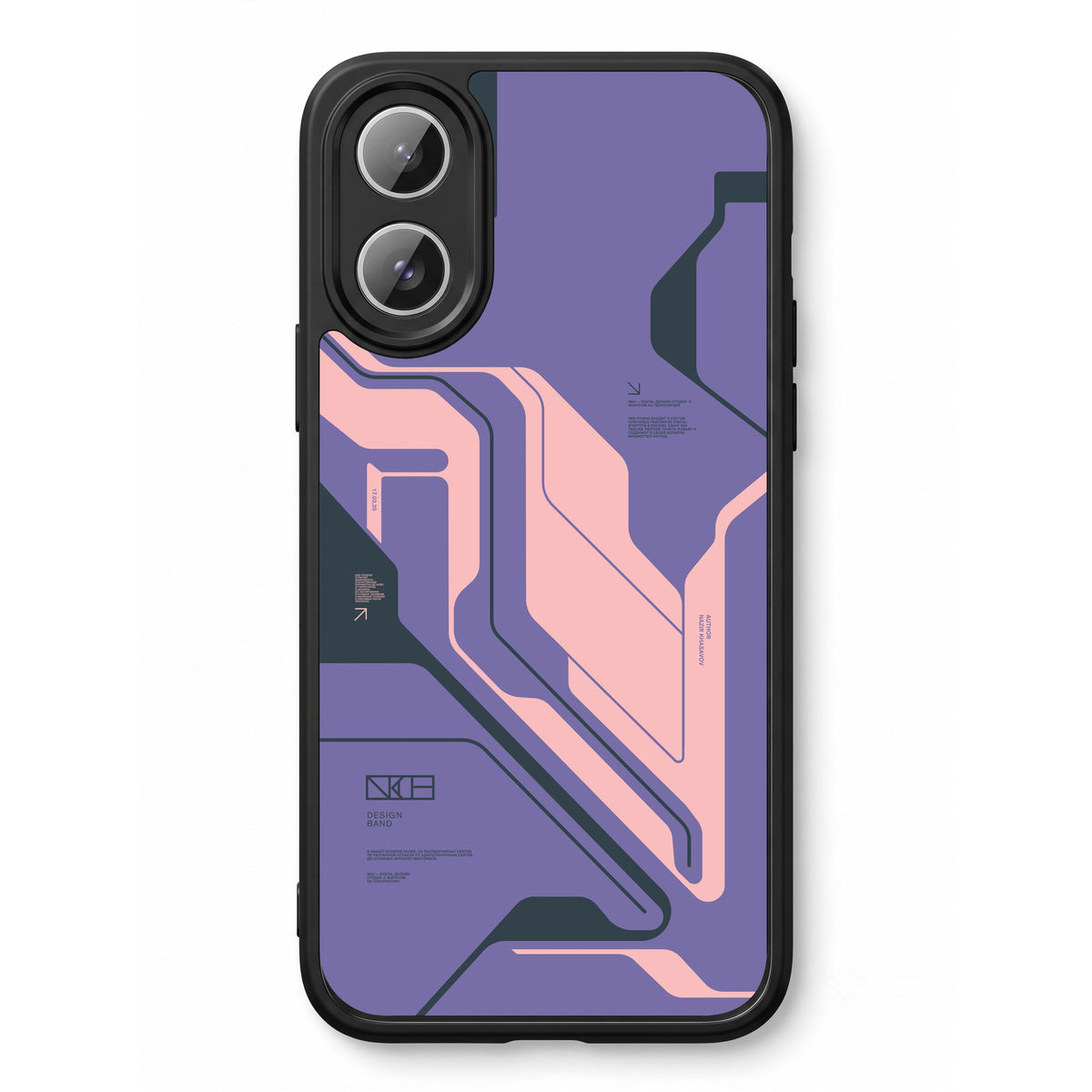 Purple Cyberpunk printed Doyers case, alternate view