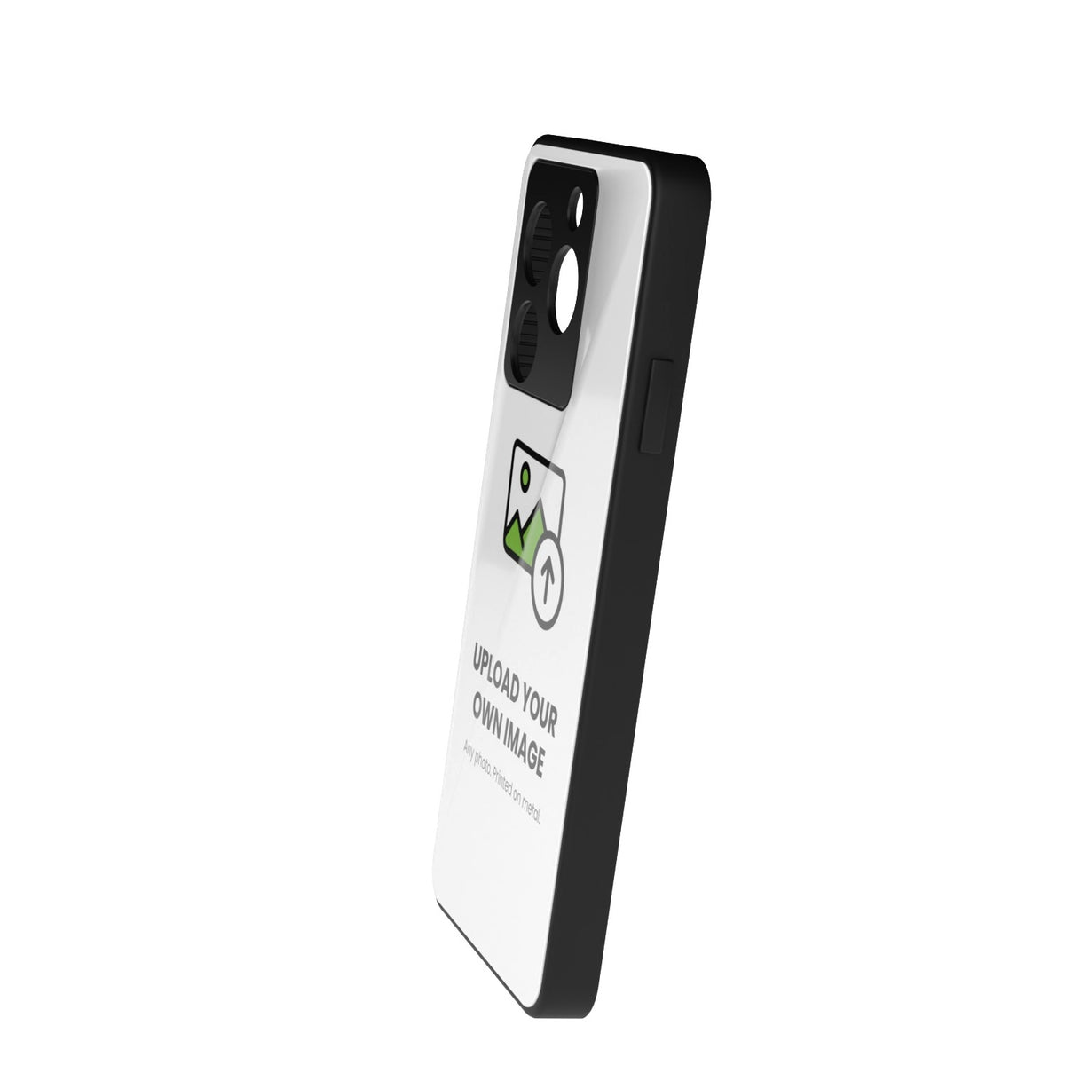 Upload your own photo printed metal phone case - side view