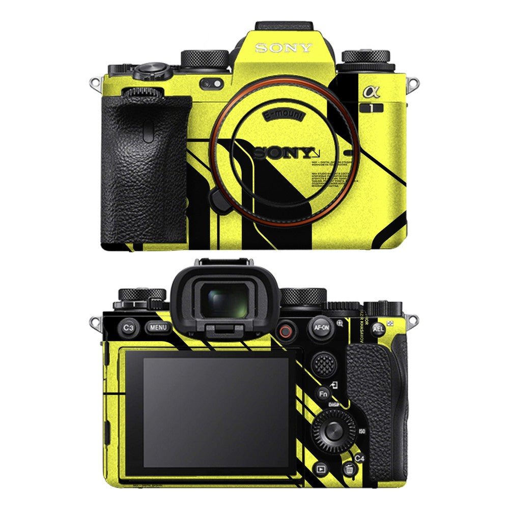 Sony A1 camera skin - Cyber Yellow Black
