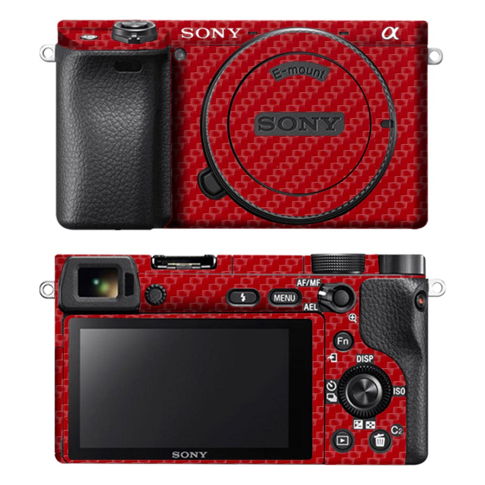 Sony A6400 camera skin - Carbon Red
