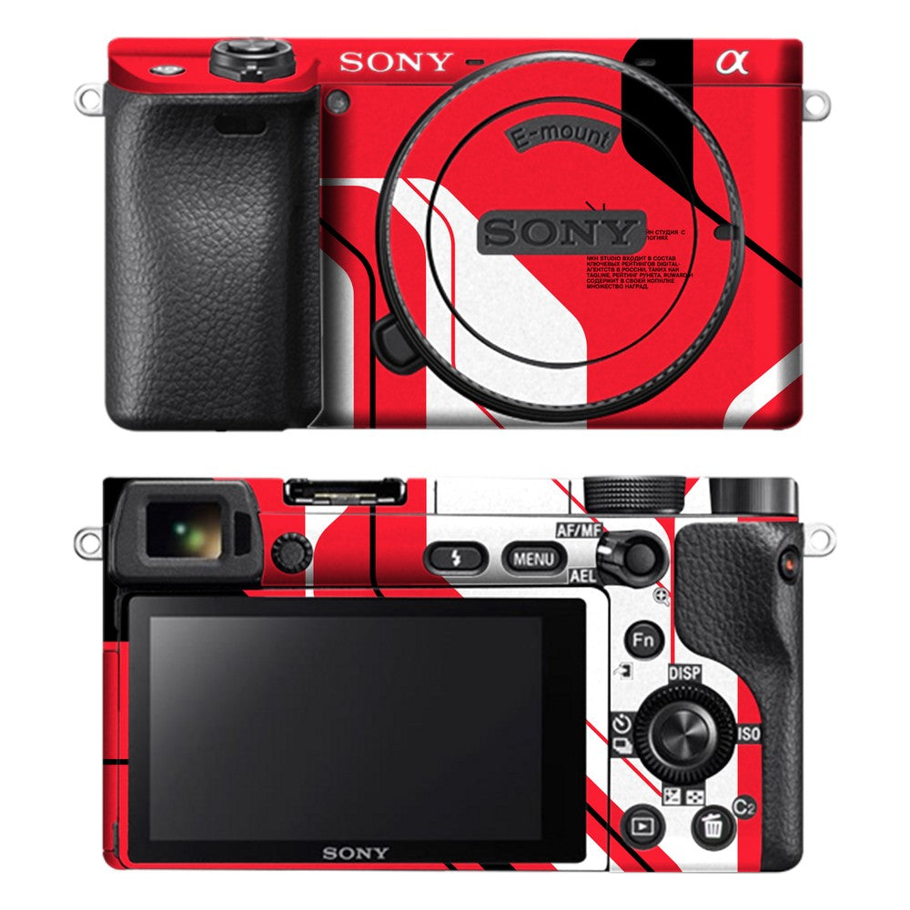 Sony A6400 camera skin - Cyber Red