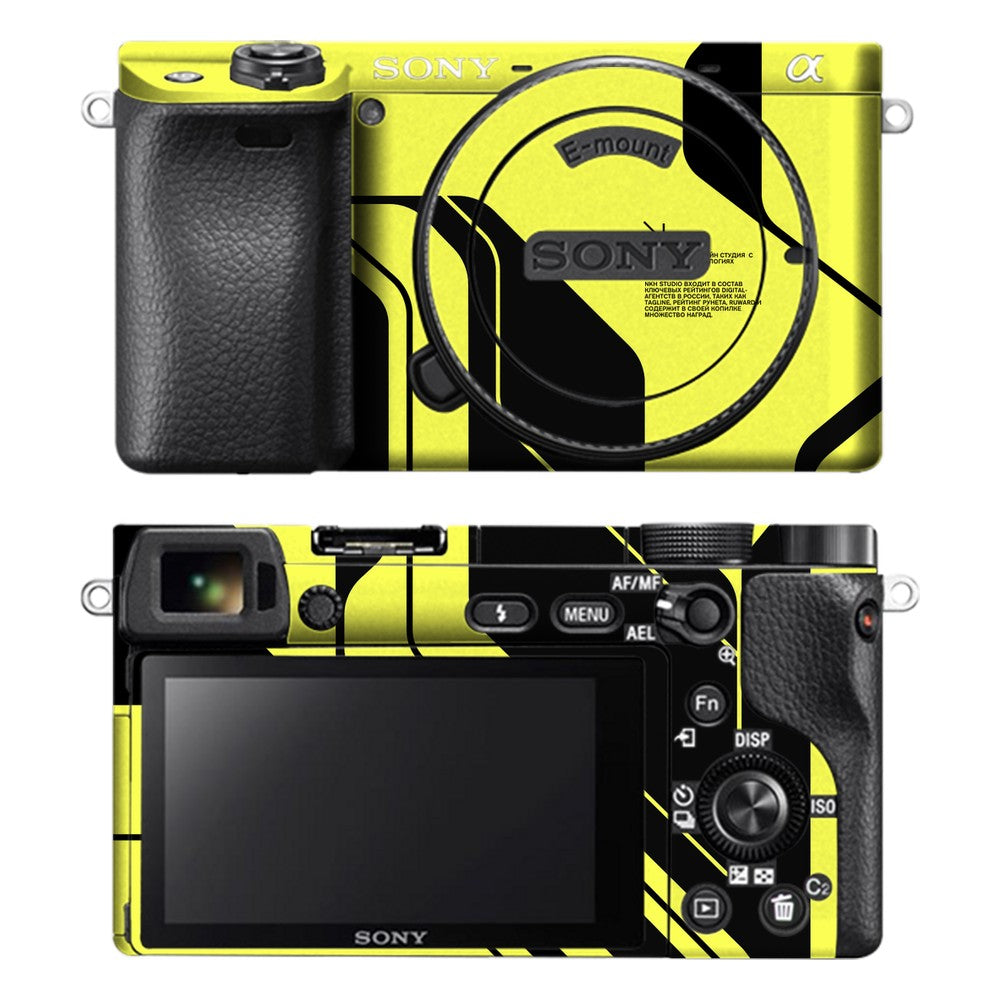 Sony A6400 camera skin - Cyber Yellow Black