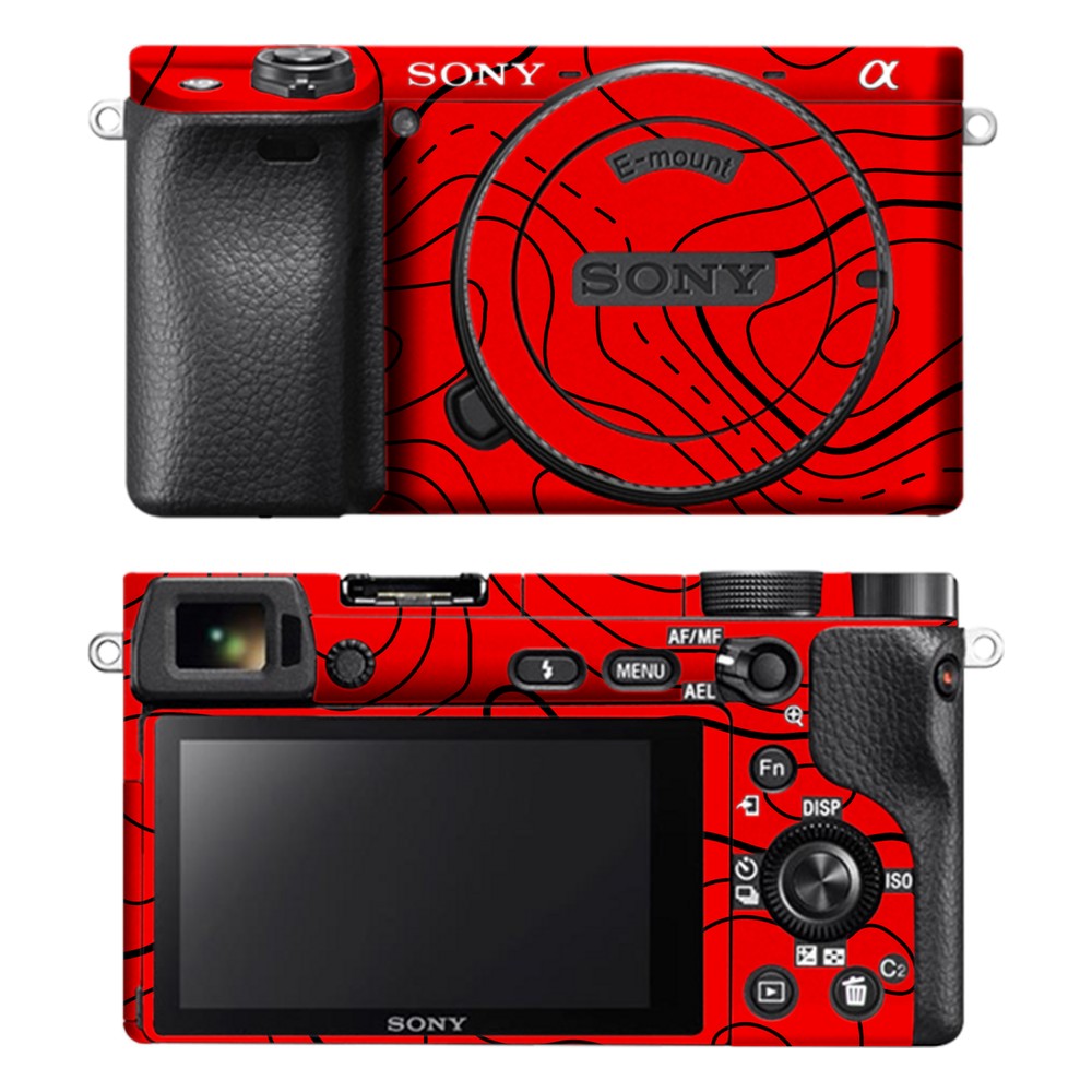 Sony A6400 camera skin - Damascus Red