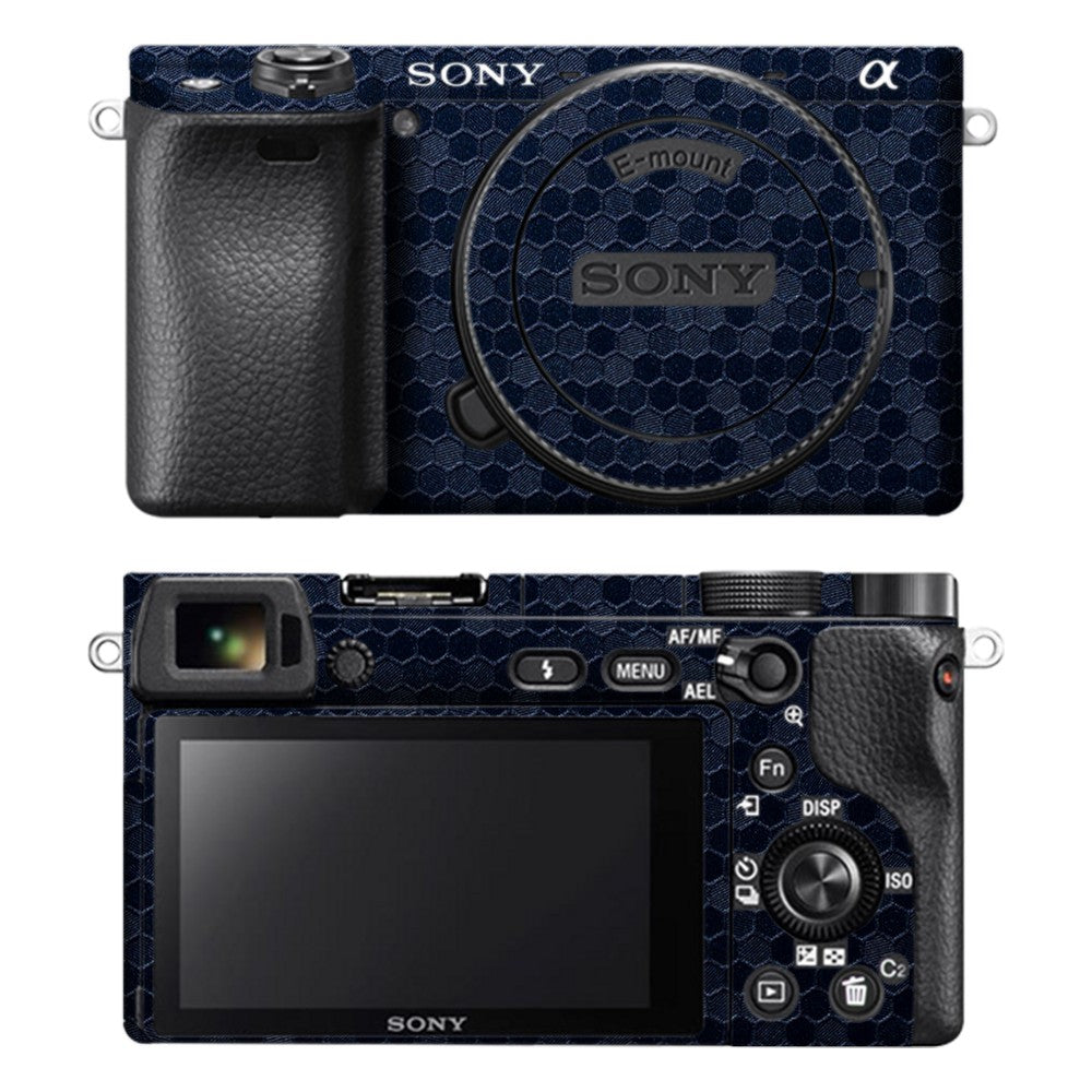 Sony A6400 camera skin - Honeycomb Blue